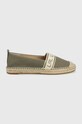 Lauren Ralph Lauren espadryle CAYLEE 802824652007.300 płaski zielony 802824652007.300