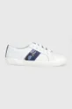 λευκό Δερμάτινα παπούτσια Lauren Ralph Lauren Janson Ii Γυναικεία