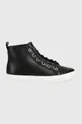 μαύρο Δερμάτινα ελαφριά παπούτσια Lauren Ralph Lauren Jinger Γυναικεία