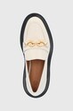Шкіряні мокасини Tory Burch бежевий 87254.191