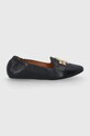 Tory Burch Baleriny skórzane Eleanor Loafer płaski czarny 84922.006