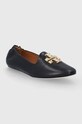 Tory Burch Baleriny skórzane Eleanor Loafer 84922.006 czarny AA00
