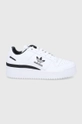 white adidas Originals leather shoes Forum Bold Women’s