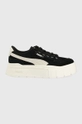 czarny Puma sneakersy zamszowe Mayze Stack DC5 Wns 383971 Damski