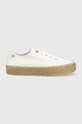 Tommy Hilfiger espadryle imitacja skóry licowej biały FW0FW06461.YBR
