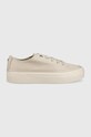 Tommy Hilfiger tenisówki platforma beżowy FW0FW06460.ACI