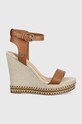Tommy Hilfiger sandały skórzane pozostałe brązowy FW0FW06296.GU9