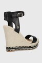Tommy Hilfiger sandale de piele FW0FW06296.BDS negru SS22