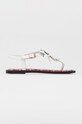 Tommy Hilfiger sandały skórzane płaski biały FW0FW06229.YBL