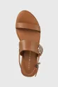 hnedá Kožené sandále Tommy Hilfiger