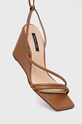 Patrizia Pepe - Sandały skórzane 8X0017.L011 brązowy SS22