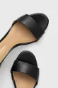 čierna Kožené sandále Emporio Armani