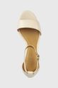 kremowy Emporio Armani sandały skórzane X3P698.XF636.00159