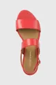 červená Kožené sandále Emporio Armani