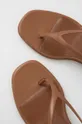 brązowy Emporio Armani sandały skórzane