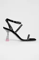 fekete Chiara Ferragni magasszárú cipő velúrból Női
