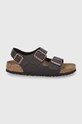 Kožené sandále Birkenstock Milano iný hnedá 34103