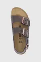 brown Birkenstock leather sandals