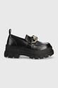 Buffalo mokasyny Aspha Loafer Chain imitacja skóry licowej czarny 1622093.blk