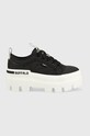 Buffalo tenisówki Raven Lo syntetyczny czarny 1630640.blk