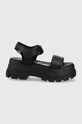 Buffalo sandały Jojo imitacja skóry licowej czarny 1652022.BLK