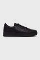 czarny EA7 Emporio Armani sneakersy skórzane X8X086.XK221.R926.D Damski