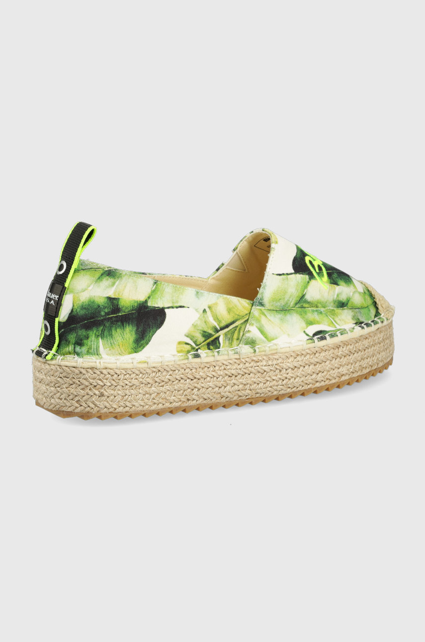 Blauer espadrilles zöld