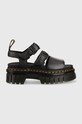 Usnjeni sandali Dr. Martens Platforma črna DM27405001.Ricki3strap