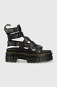 Dr. Martens sandali in pelle Ricki Gladiator pelle fiore nero DM27402001