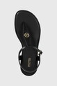 Usnjeni sandali MICHAEL Michael Kors Mallory Thong črna 40S1MAFA2L.001