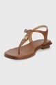 Încălțăminte MICHAEL Michael Kors sandale de piele Mallory Thong 40S1MAFA2L.230 maro