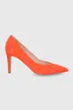 narancssárga Baldowski velúr magassarkú cipő Női