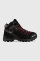 Salewa pantofi Alp Mate Mid piele întoarsă negru 00.0000061385