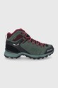 Salewa pantofi Alp Mate Mid piele întoarsă verde 00.0000061385