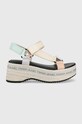 Tommy Jeans sandale piele multicolor EN0EN01810.L4T.WEDGE.S