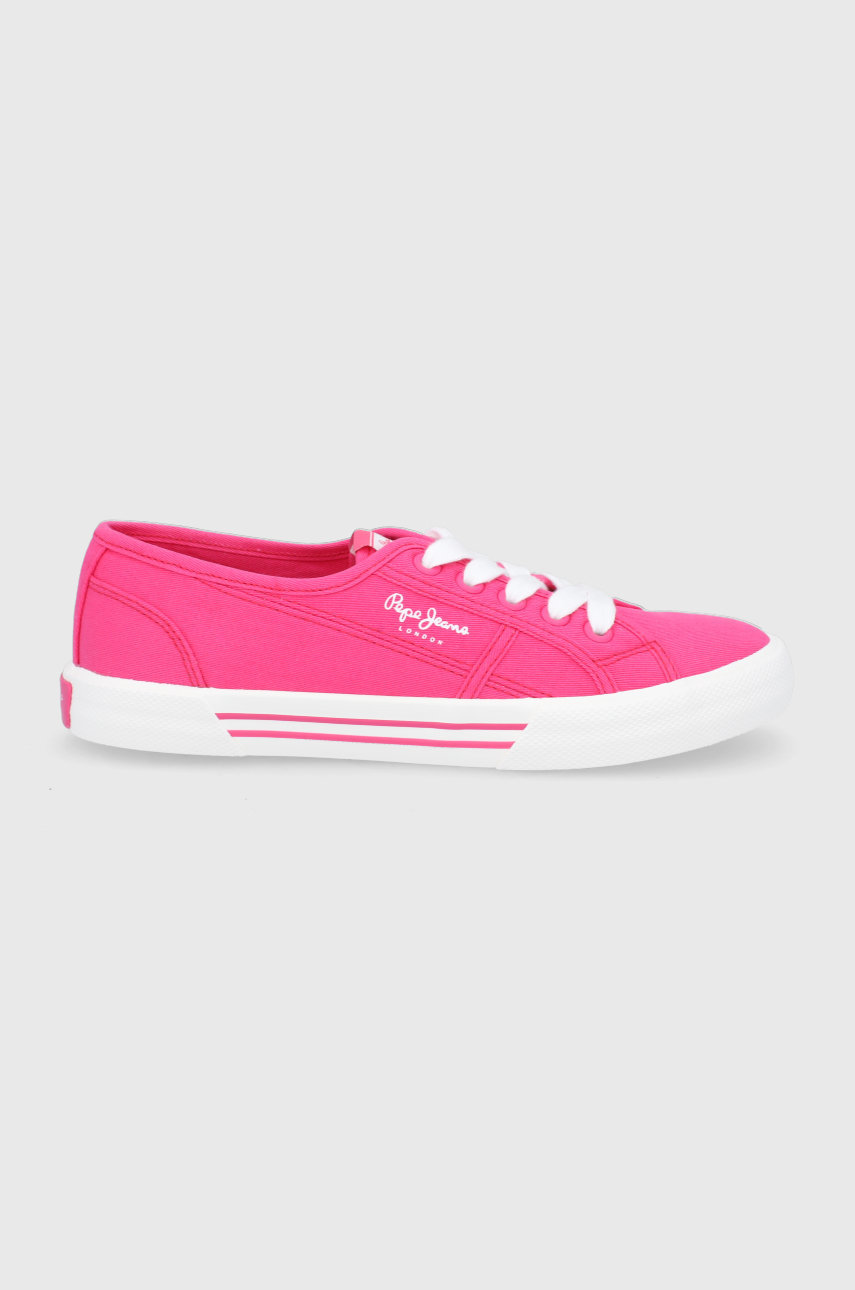 fuchsiová Tenisky Pepe Jeans Brady W Basic Dámský