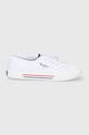 Pepe Jeans tenisi Brady W Basic Planet friendly alb PLS31287.800