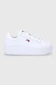 λευκό Δερμάτινα παπούτσια Tommy Jeans Γυναικεία