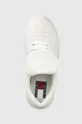 biały Tommy Jeans sneakersy skórzane EN0EN01672.YBR.HERITAG