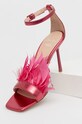 Kožené sandály Liu Jo Camelia Leonie Hanne SA2705PX31792431 fialová SS22
