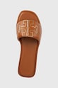 Kožené šľapky Tory Burch hnedá 79985.202