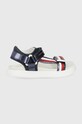 Παιδικά σανδάλια Tommy Hilfiger απομίμηση λείου δέρματος σκούρο μπλε T3A2.32179.30.34
