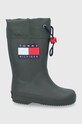Dětské holínky Tommy Hilfiger zelená T3X6.30766.24.34