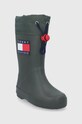 Dětské holínky Tommy Hilfiger T3X6.30766.24.34 zelená SS23