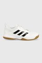 Дитячі кросівки adidas Performance FZ4680 імітація лицьової шкіри білий FZ4680