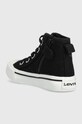 Αγορίστικα Παιδικά πάνινα παπούτσια Levi's VORI0023T.MAUI.HI.MINI μαύρο