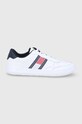 Tommy Hilfiger Buty skórzane tekstylny biały FM0FM03904YBR