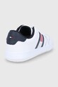 Boty Kožené boty Tommy Hilfiger FM0FM03904YBR bílá