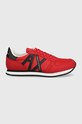 Armani Exchange sneakersy imitacja skóry licowej czerwony XUX017.XCC68.K667