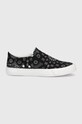 Πάνινα παπούτσια Guess Ederle slip on μαύρο FM6ESO.FAP12.BANBK